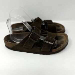 Birkenstock Arizona Suede Soft Footbed Sandals